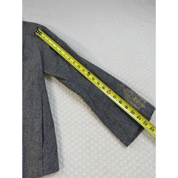 Dries Van Noten Jacket Embellished Cuffs Linen Blend‎ | Gray | Women's Size 44 M - Picture 11 of 13